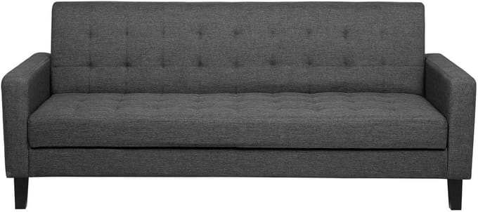VEHKOO - Slaapbank 3-zits - Donkergrijs - Polyester