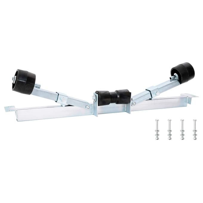 vidaXL - Boot - Trailer - Ondersteuning - 90,5 - x - 12 - x - 32 - cm - zilver