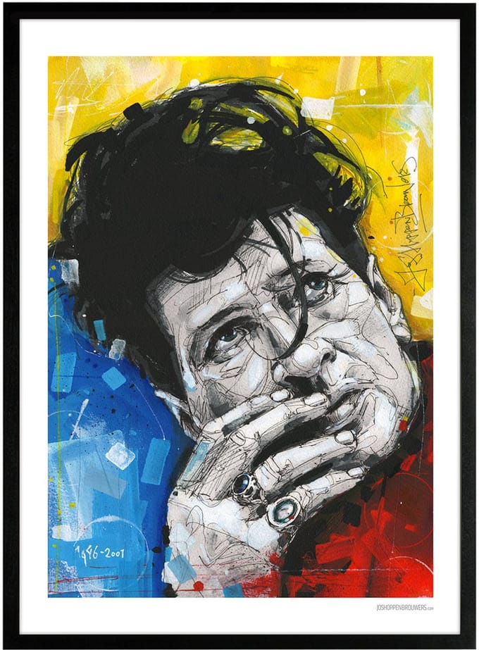 Herman Brood 01 print 51x71 cm *ingelijst & gesigneerd