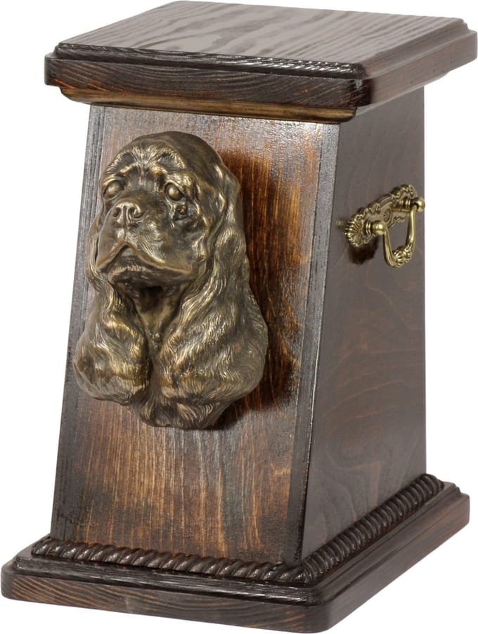 Elegante urn voor American Cocker Spaniel met hondenbuste