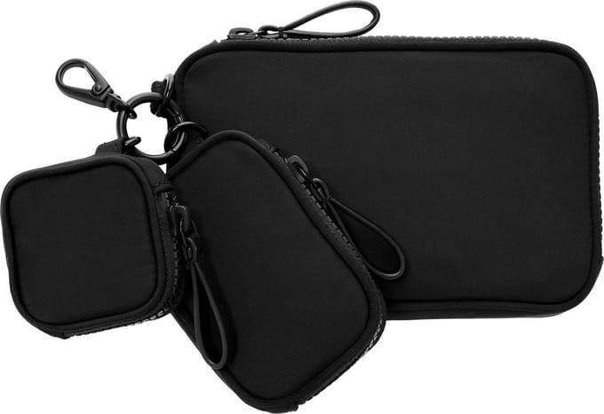 FOSSIL Utensil zak Travel Triple Pouch Black Zwart