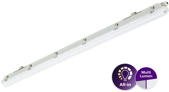 Philips - LED Montagebalk - Waterdicht - Ledinaire - WT065C - 30/53W - 4100/6800lm - 840 Koel Wit - 150cm