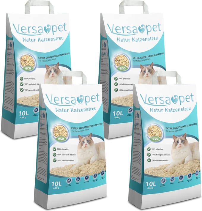 Versapet tofu Kattenbakvulling Klontvormend - Bio Kattenbakvulling - 4x4.6kg