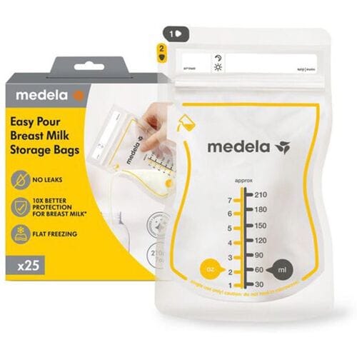 Medela Moedermelkbewaarzakjes 210 ml - 25 stuks Onbehandeld/Naturel unisex