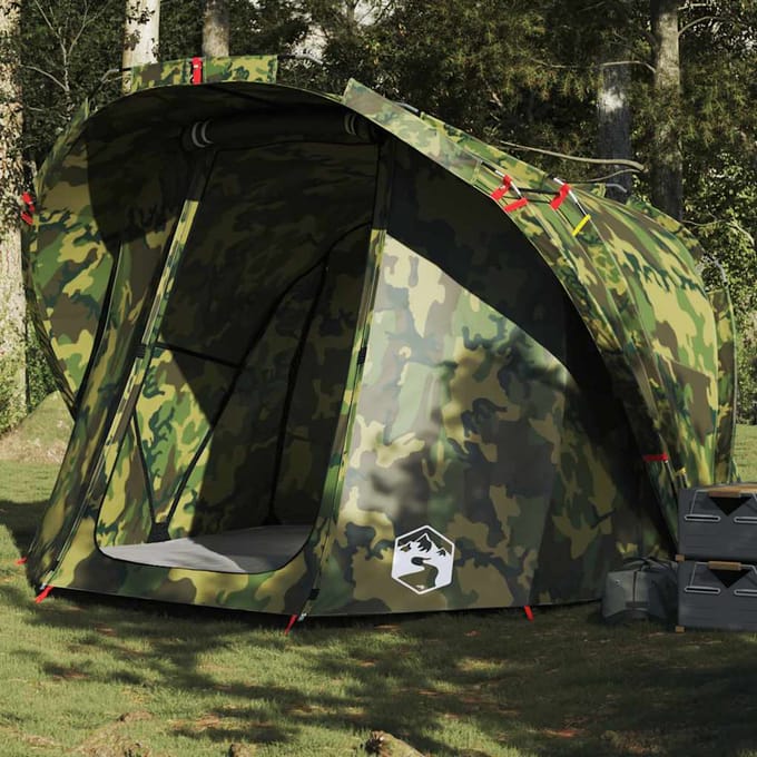 Vidaxl Tente de Pêche, 4 Personnes, Camouflage, Imperméable