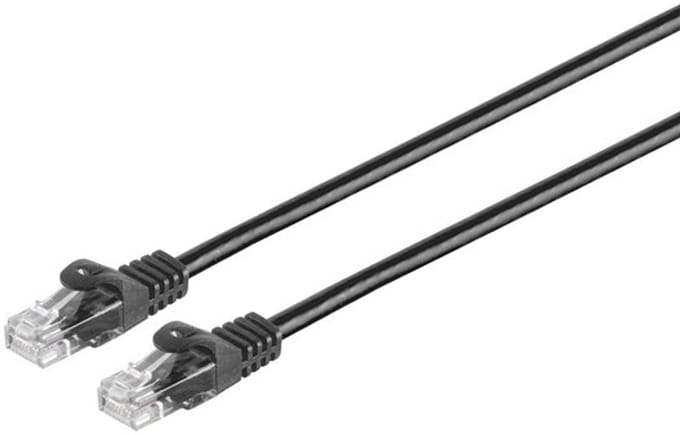 RJ45 Patchkabel CAT 7 Rohkabel U/UTP schwarz 10m