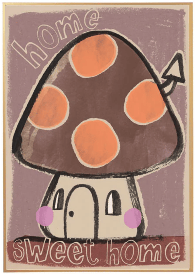 Studio loco poster mushroom 50 x 70 cm