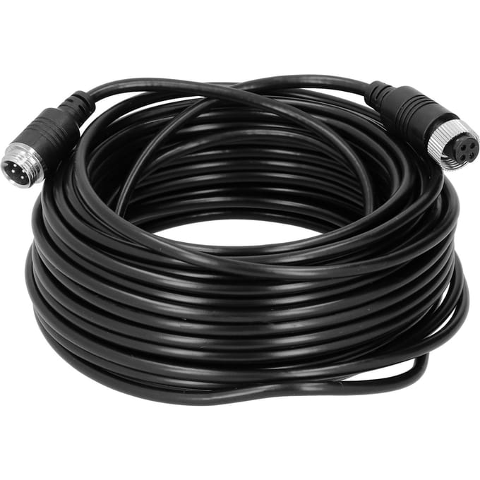Câble de caméra de voiture 4 broches Cordon d'extension vidéo portable anti-interférence en PVC pour Auto Camion Bus 10m/32.8ft