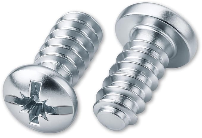 Euro screws with neck for hinges and roller guides 6.3 x 16 mm - 100 pieces