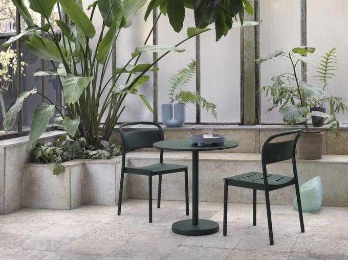 Muuto Linear Steel Stoel - donkergroen