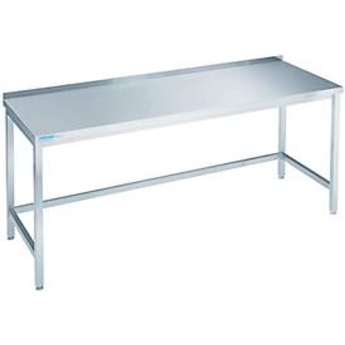 Werktafel van rvs, inrijvakken, 850 x 700 x 1600 mm