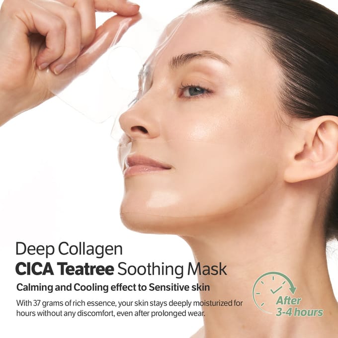 [SUNGBOON EDITOR] Deep Collagen Cica Teatree Verzachtend Masker 37g*4ST white
