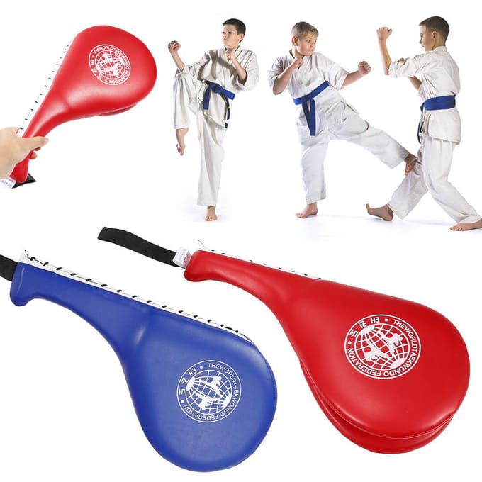 Cible Double Kick Pad Tae Kwon Do Karaté Kickboxing MMA Formation Taekwondo rouge