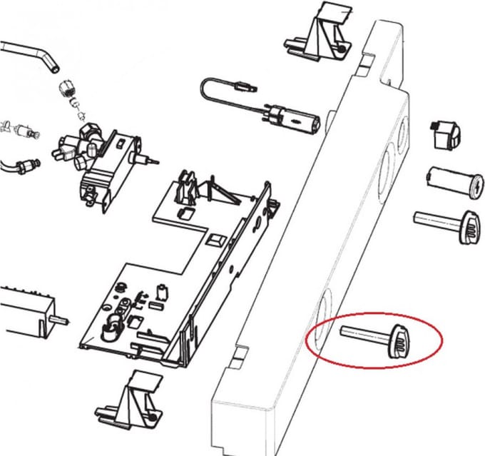 Dometic RMS8550 Draaiknop Keuzeschakelaar Zwart