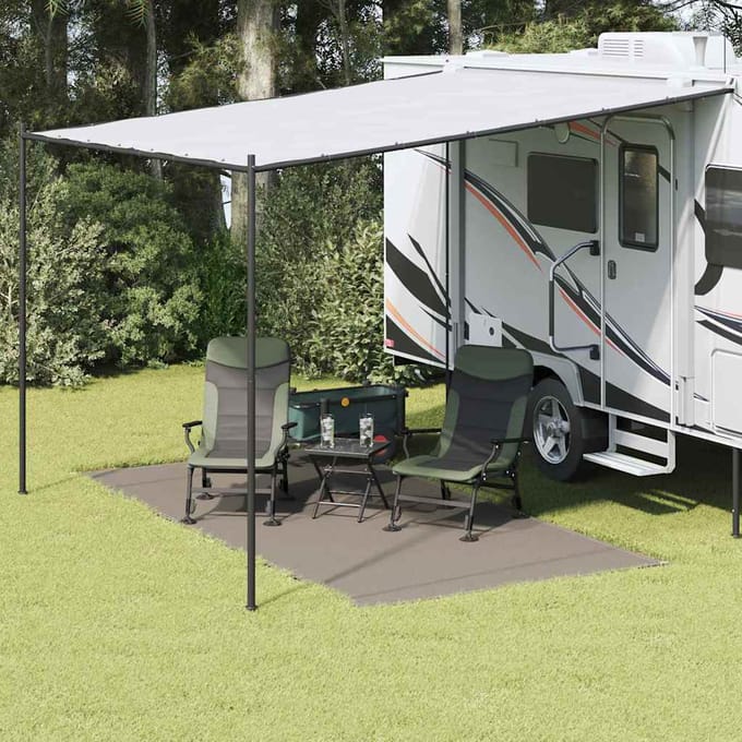 vidaXL - Tenttapijt - Lichtgrijs - 400 - x - 200 - cm - Polyetheen