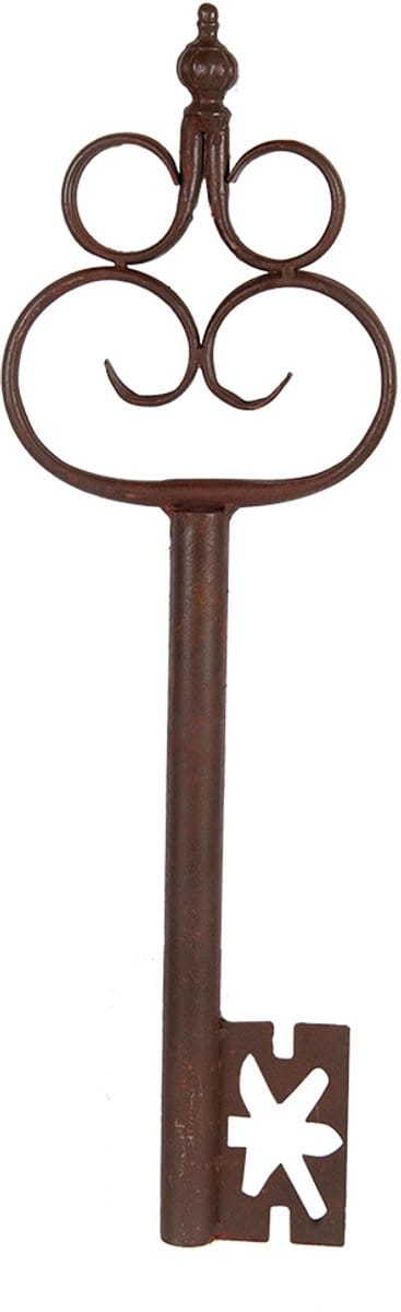 Clayre & Eef Decoratie Sleutel 17x3x54 cm Bruin Metaal