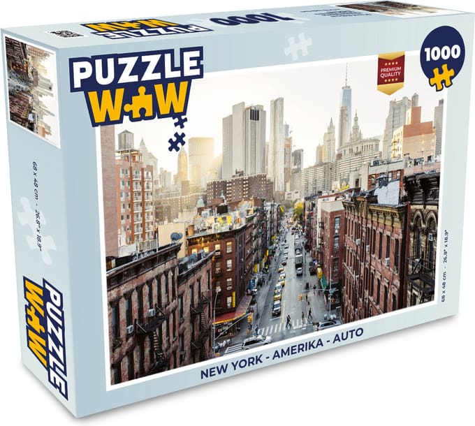 Puzzel New York - Amerika - Auto - Legpuzzel - Puzzel 1000 stukjes volwassenen