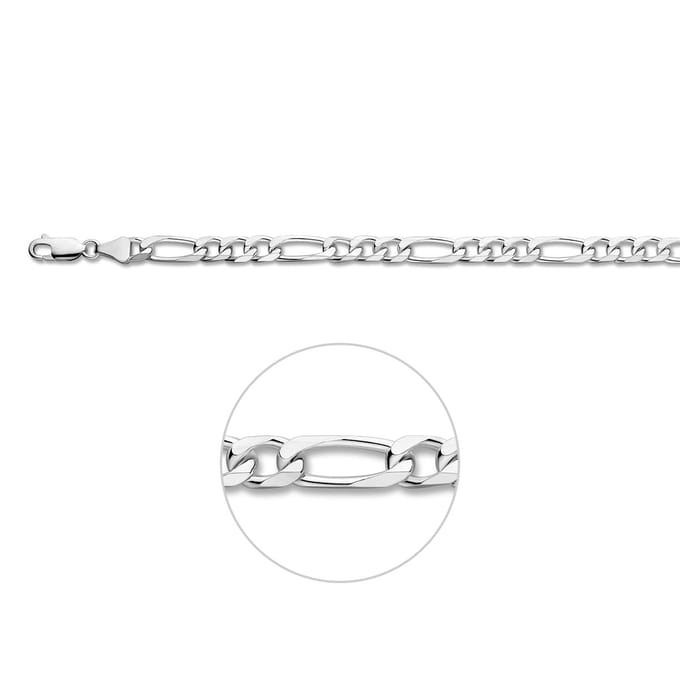 Vigor ketting figaro 6 mm - Zilver