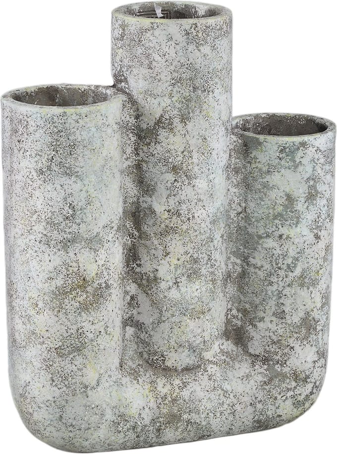PTMD Bloempot Pipes - 27x10x35 cm - Cement - Blauw