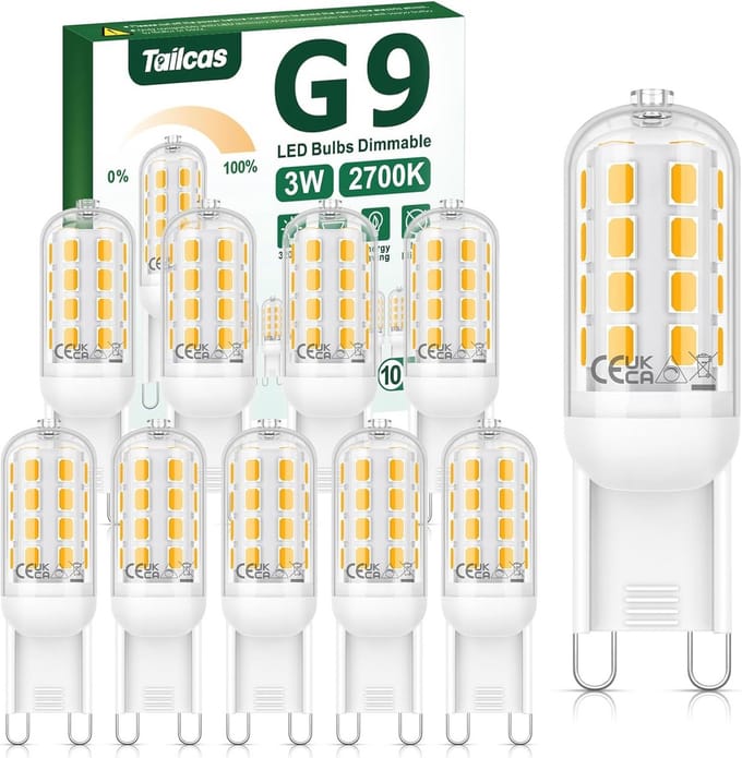 Dimbare G9 LED Lampen 3W - Warmwit - 10 Stuks - 320 Lumen
