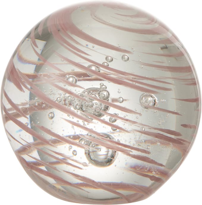 J-Line presse-papier Draaikolk - glas - roze - small