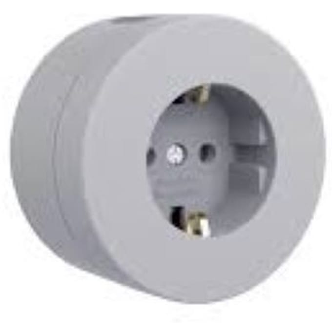 Opbouw stopcontact wit - OVIVO - wit - opbouw - stopcontact
