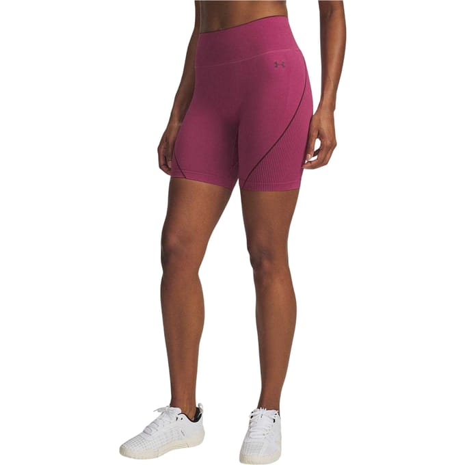 Under Armour Dames Vanish Solid Hoge Taille Workout Shorts (Roze)