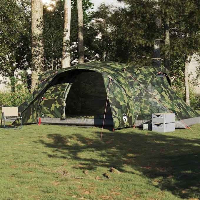 Vidaxl Tente Familiale, 6 Personnes, Camouflage, Imperméable