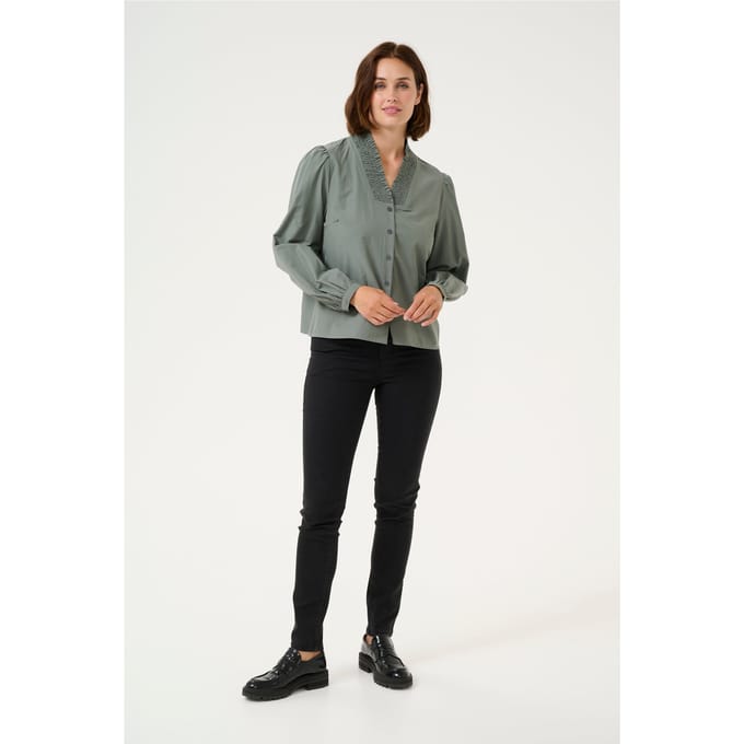 Blouse met lange mouwen Regular fit Balsam Green
