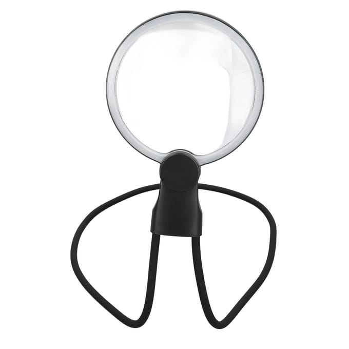 3X Nek Draag Loep met Licht Flexibele Zwanenhals Magnetische Zuignap Verstelbare Helderheid