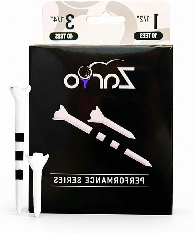 Golf Tees Combo - Tees Golf Ballen - Verbeter Golfervaring - Bijna Onbreekbaar Ontwerp - 50 stuks - Zwart Wit