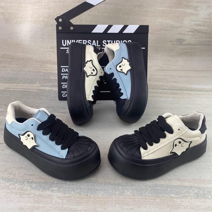 Dames Sneakers New Bread Big Head Schoenen Platform Casual Witte Schoenen 39 gray