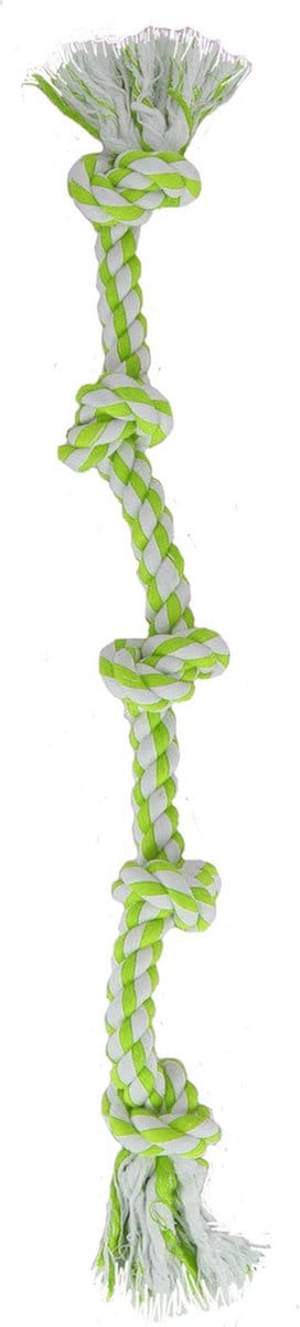 Adori Flostouw Xl Wit&Lime - Hondenspeelgoed - 120 cm