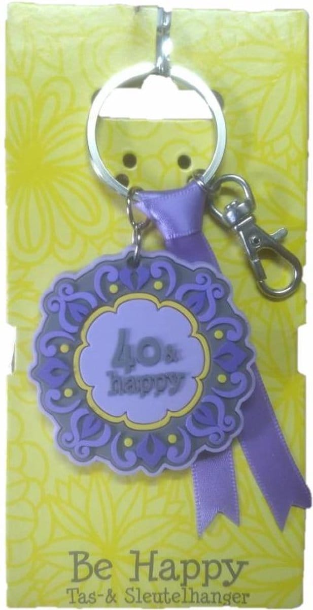 Be Happy - Sleutelhanger - 40 & happy