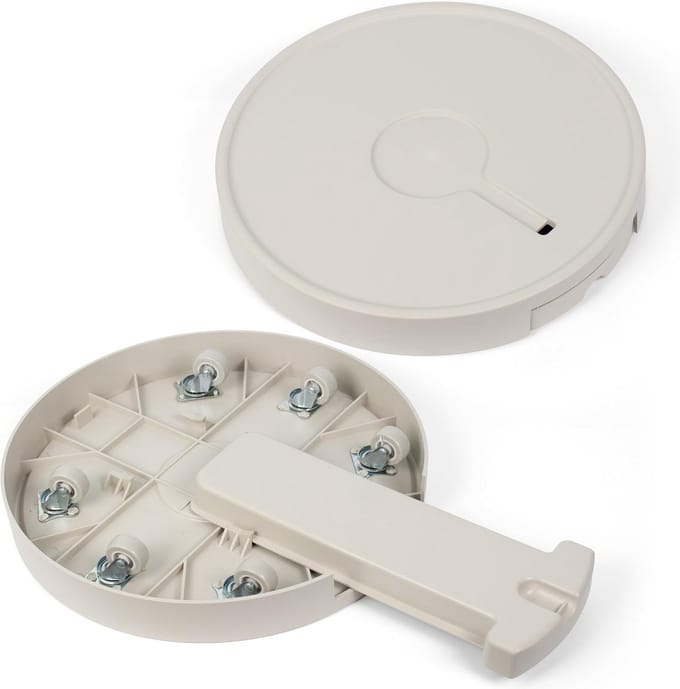 Plant Caddy - Plant Roller - Verplaatsen Potten - Onzichtbare Wielen - 37 cm Diameter - Melkwit