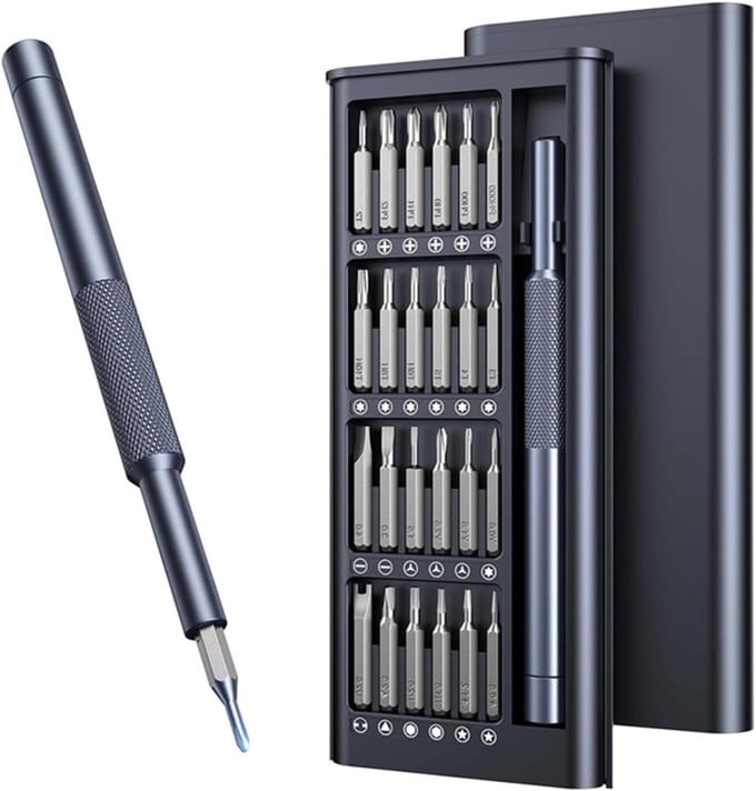 Precision Schroevendraaierset met 24 Magnetische Bits voor Tablet, Telefoon en PS5 Reparatie