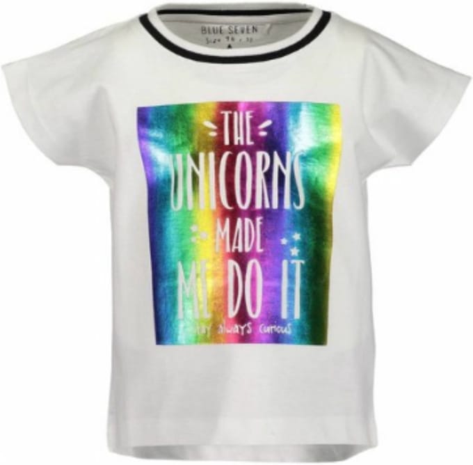 Shirt unicorn wit maat 104