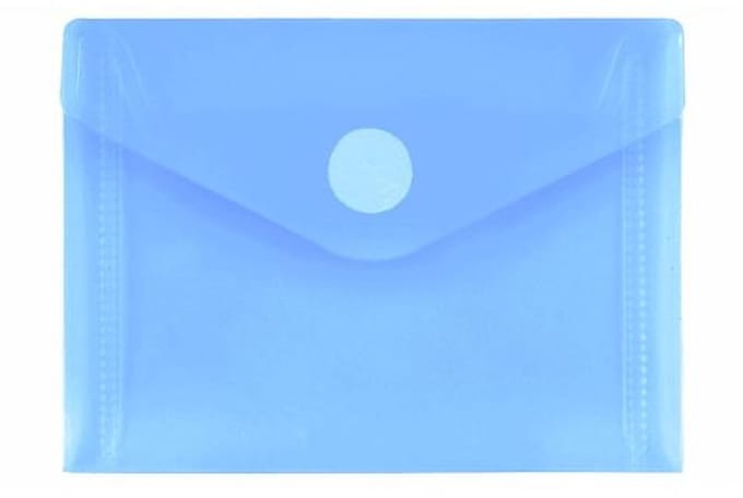 Enveloptas Foldersys A7 PP transp blauw