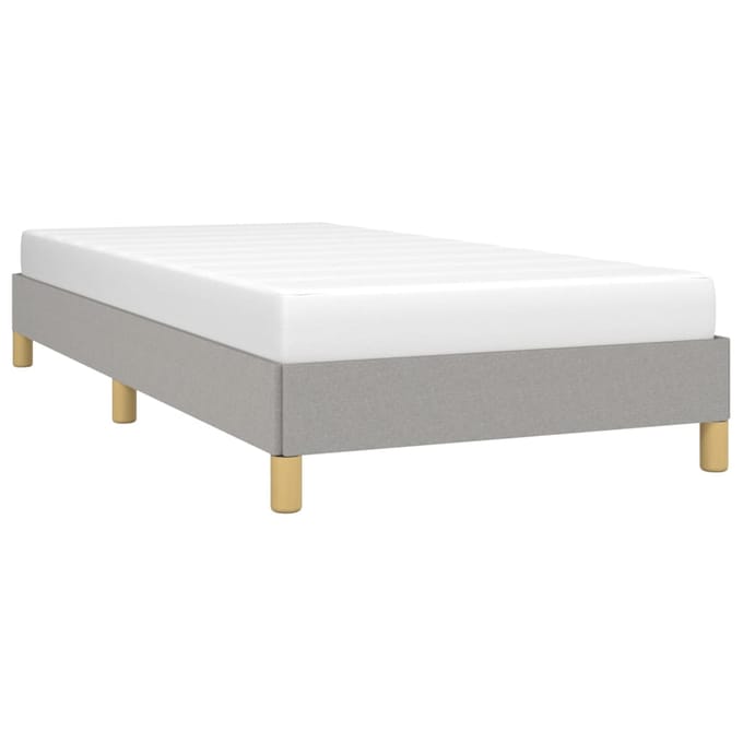 vidaXL - Bedframe - zonder - matras - 100x200 - cm - stof - lichtgrijs