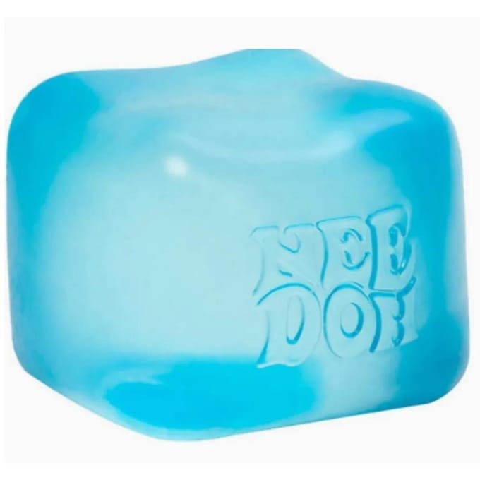 Needoh Nice Cube Sensorische Stressverlichter Fidget Tool voor Angst & Focus Bureau Sensorische Kubus voor Volwassenen & Kinderen blauw
