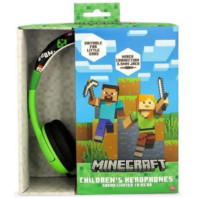 Minecraft - kinderkoptelefoon met volumebegrenzing - verstelbaar - comfortabel