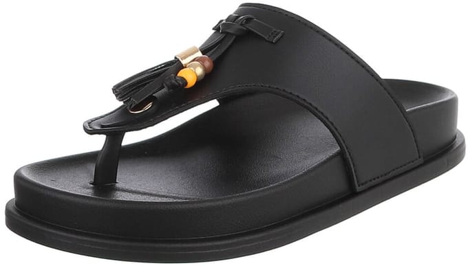 Dames Teenslippers met Kraaltjes en Kwastje Mt:36