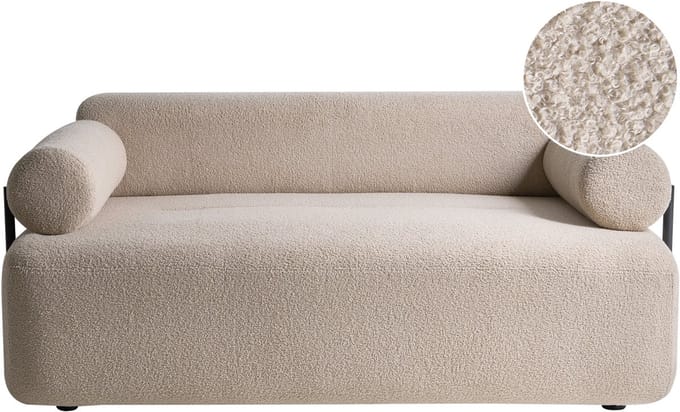 ELVA - Tweezitsbank - Beige - Bouclé