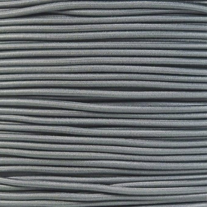 Grijze Elastische Rubberen Touw 6mm - 1 Meter