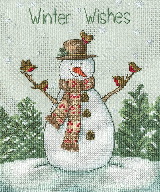 Borduurpakket Ol'Jack Frost kerst - Bothy Threads
