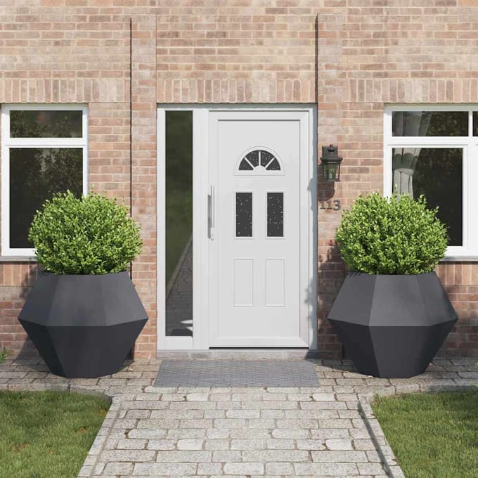 vidaXL Plantenbak 2 st Antraciet 100 x 100 x 80 cm Staal