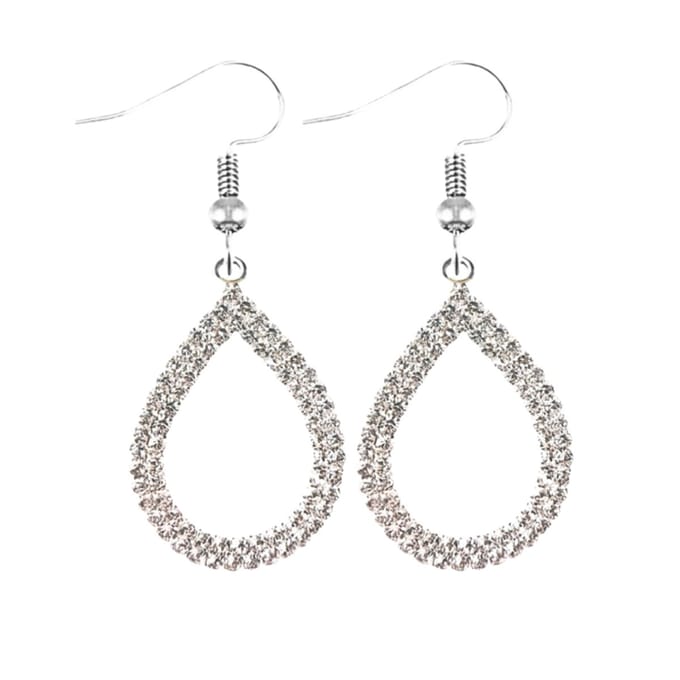 Zilver Strass oorbellen - Oana - Charme Bijoux