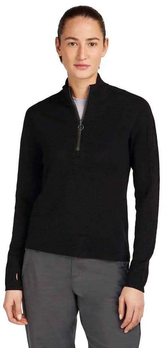 Merino Anniversary Original LS Half Zip Trui Dames Black M