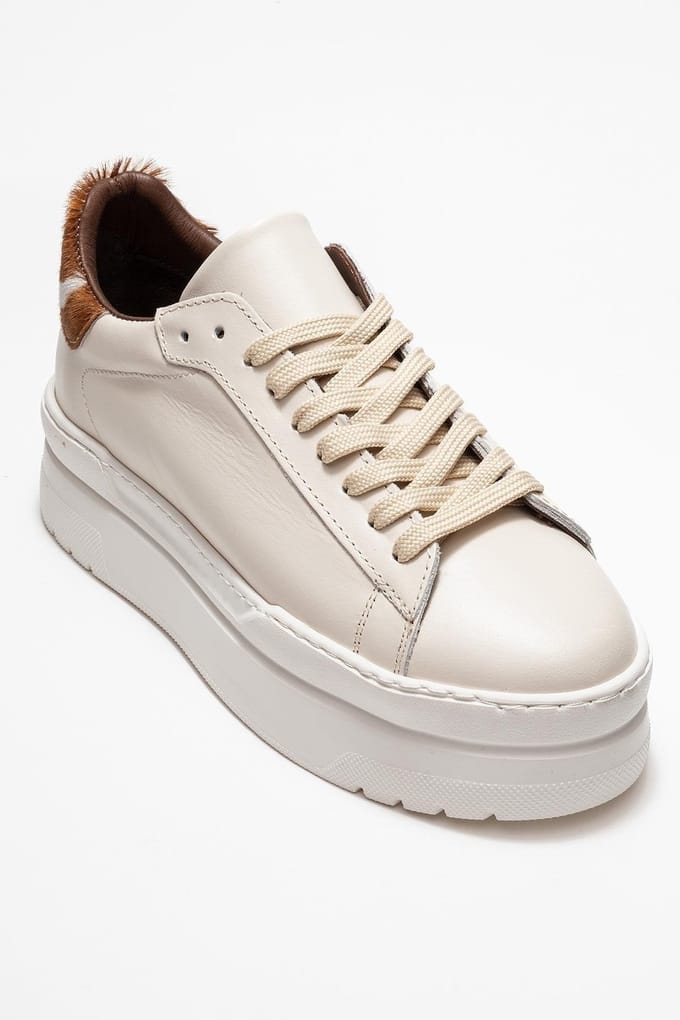 Anabel Leren Platform Sneakers Dames