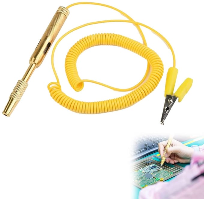 Elektrische Tester - Spanning Tester - Circuit Onderhoud - Intrekbare Kabel - 3 Meter - Geel